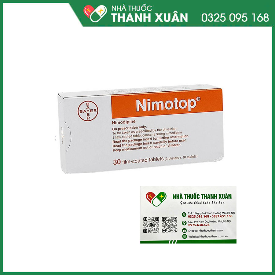 Nimotop 30mg thuốc điều trị thiếu máu cục bộ